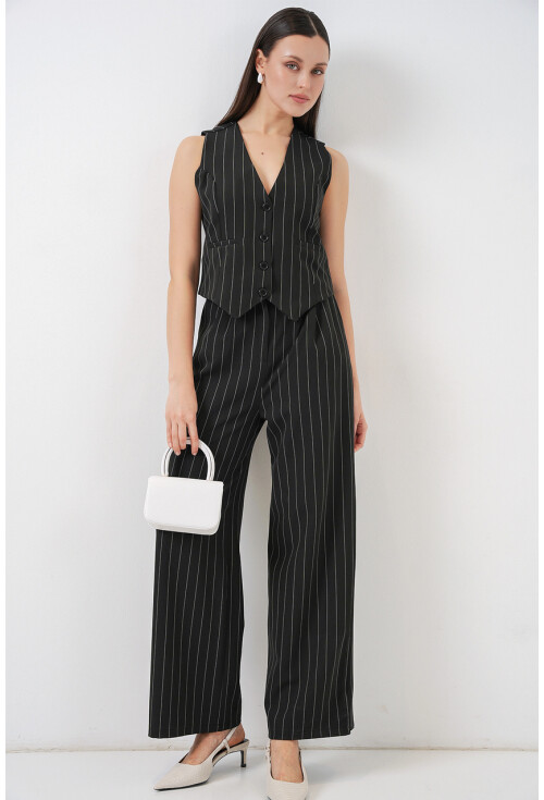 6709 Kadın Yelek Pantolon İkili Takım