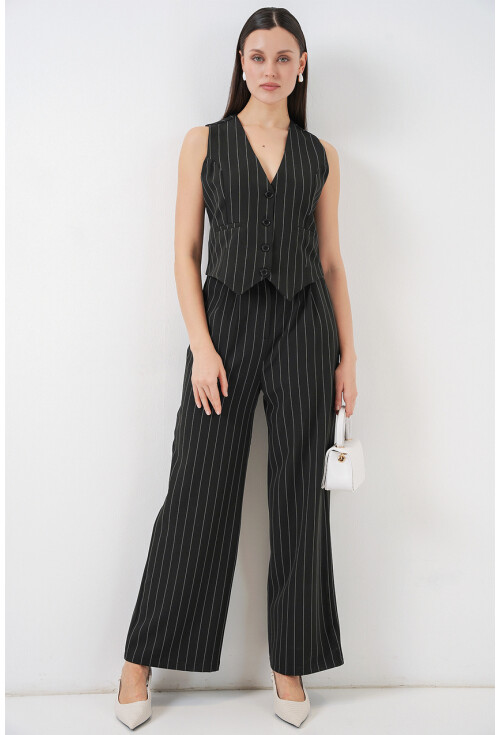 6709 Kadın Yelek Pantolon İkili Takım