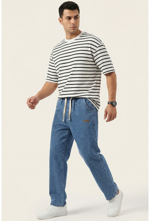 Erkek Rahat Kesim Baggy Jean Pantolon 30073