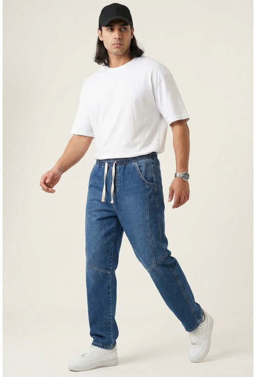 Erkek Rahat Kesim Baggy Jean Pantolon 30074