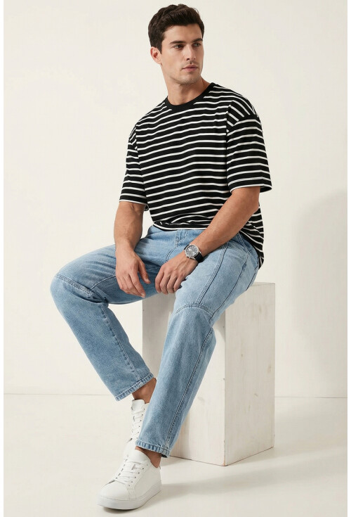 Erkek Rahat Kesim Baggy Jean Pantolon 30074