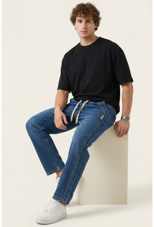 Erkek Rahat Kesim Baggy Jean Pantolon 30076