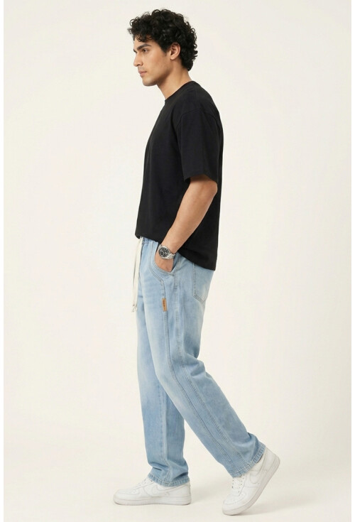 Erkek Rahat Kesim Baggy Jean Pantolon 30076