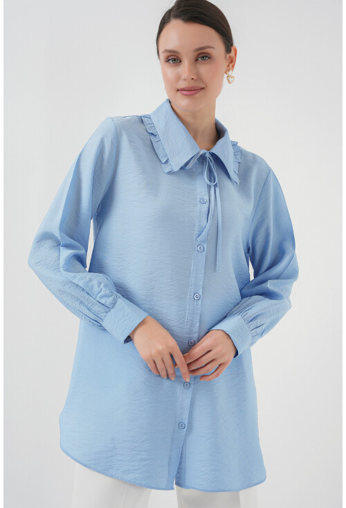 Fırfırlı Uzun Gömlek Tunik 5952