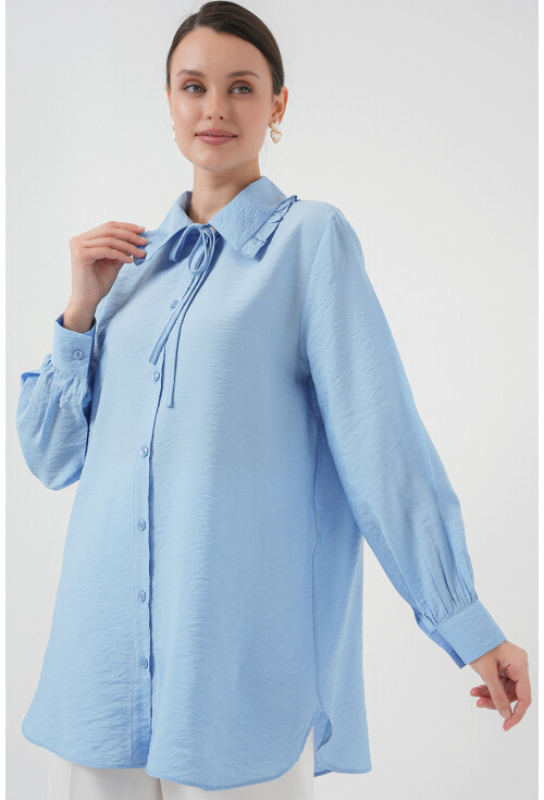 Fırfırlı Uzun Gömlek Tunik 5952