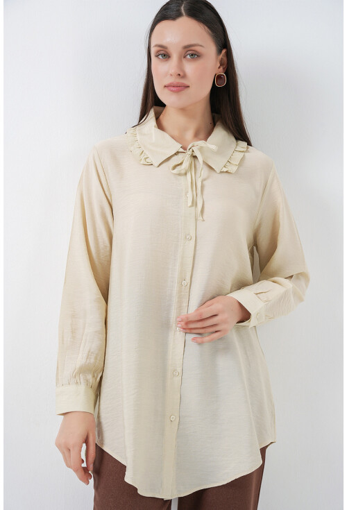 Fırfırlı Uzun Gömlek Tunik 5952