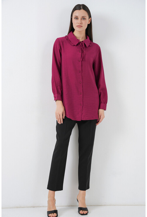 Fırfırlı Uzun Gömlek Tunik 5952