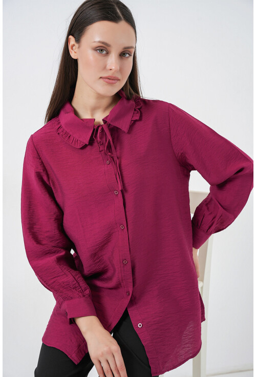 Fırfırlı Uzun Gömlek Tunik 5952