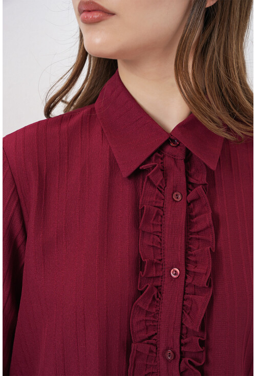 Fırfırlı Uzun Gömlek Tunik 5953