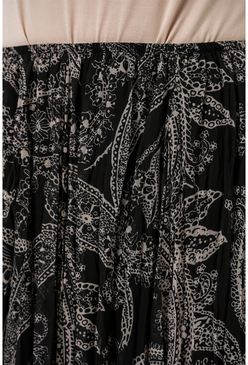 Kadın Asimetrik Tül Şifon Etek 8061