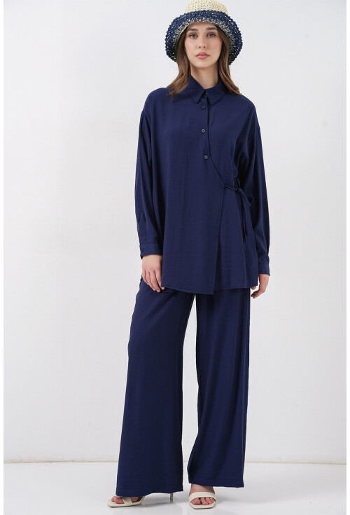 Kadın Bağcıklı Tunik Pantolon İkili Takım 6752