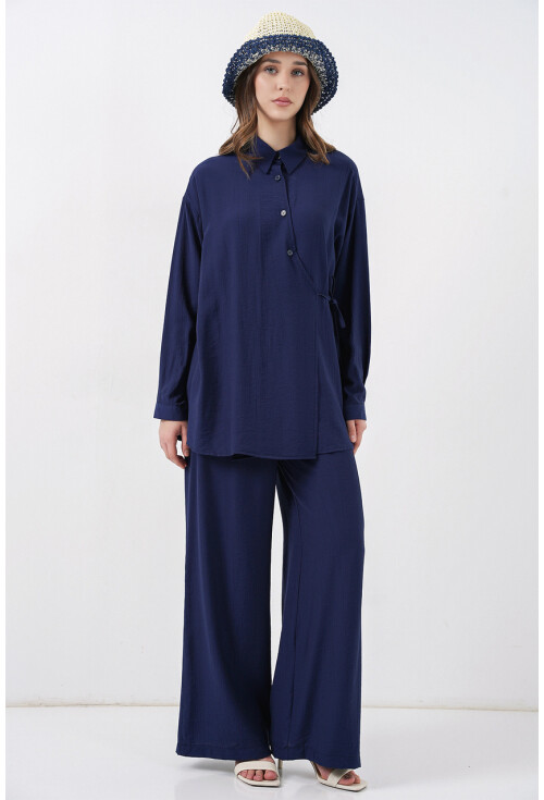 Kadın Bağcıklı Tunik Pantolon İkili Takım 6752