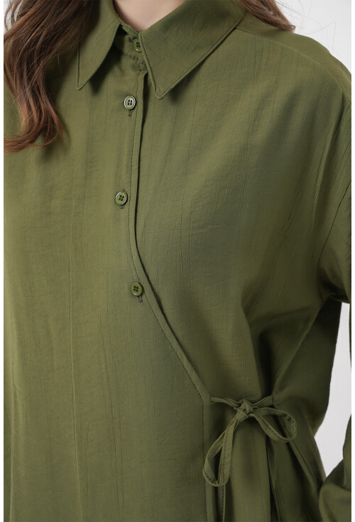 Kadın Bağcıklı Tunik Pantolon İkili Takım 6752