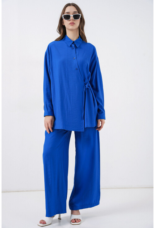 Kadın Bağcıklı Tunik Pantolon İkili Takım 6752