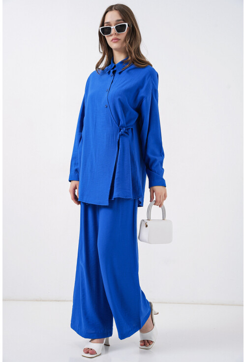 Kadın Bağcıklı Tunik Pantolon İkili Takım 6752
