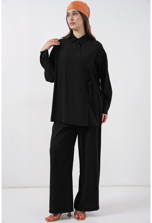 Kadın Bağcıklı Tunik Pantolon İkili Takım 6752