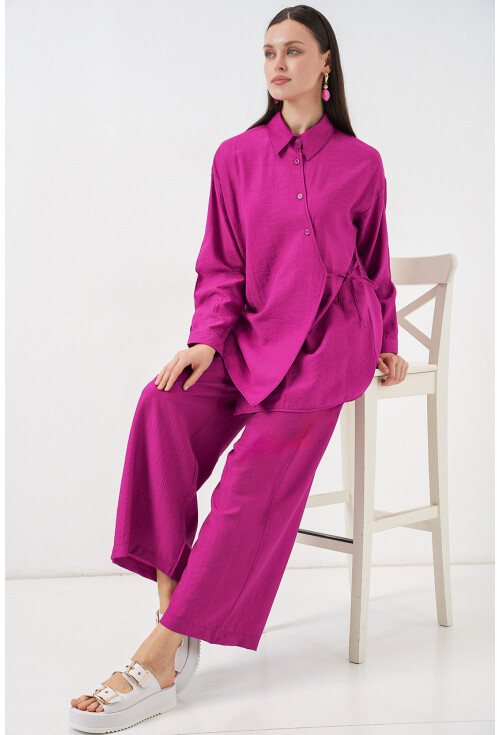 Kadın Bağcıklı Tunik Pantolon İkili Takım 6752