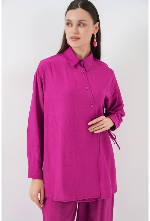 Kadın Bağcıklı Tunik Pantolon İkili Takım 6752