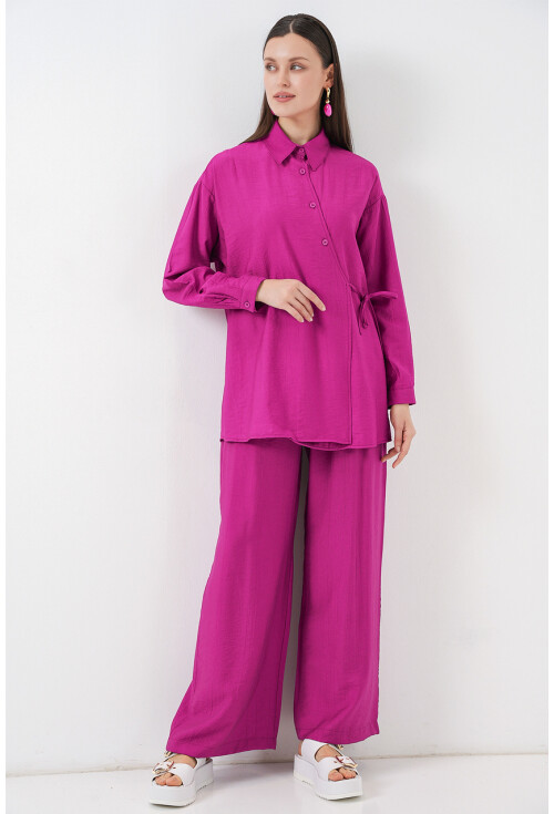 Kadın Bağcıklı Tunik Pantolon İkili Takım 6752