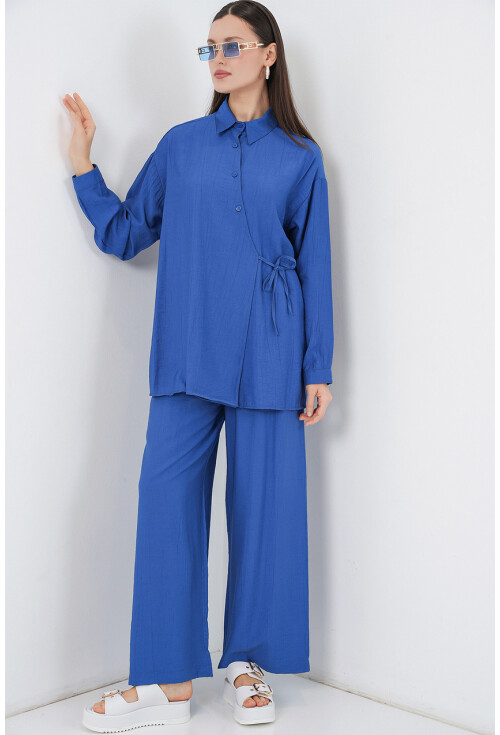 Kadın Bağcıklı Tunik Pantolon İkili Takım 6752