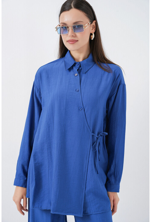 Kadın Bağcıklı Tunik Pantolon İkili Takım 6752