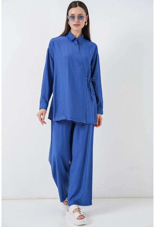 Kadın Bağcıklı Tunik Pantolon İkili Takım 6752