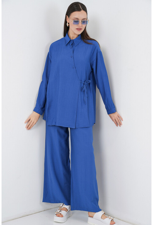Kadın Bağcıklı Tunik Pantolon İkili Takım 6752