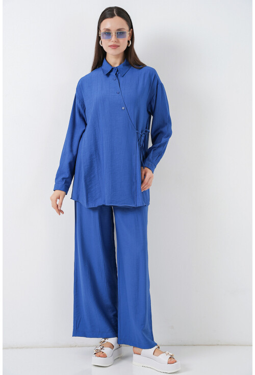 Kadın Bağcıklı Tunik Pantolon İkili Takım 6752