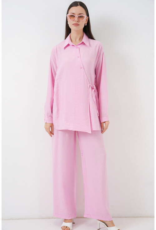 Kadın Bağcıklı Tunik Pantolon İkili Takım 6752