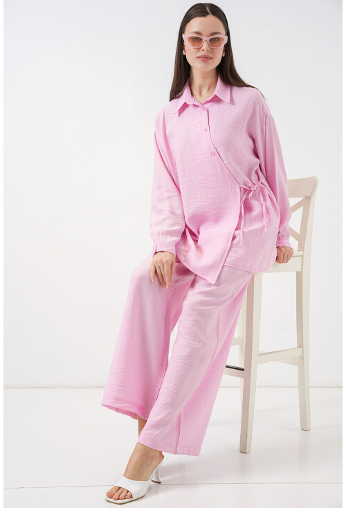 Kadın Bağcıklı Tunik Pantolon İkili Takım 6752