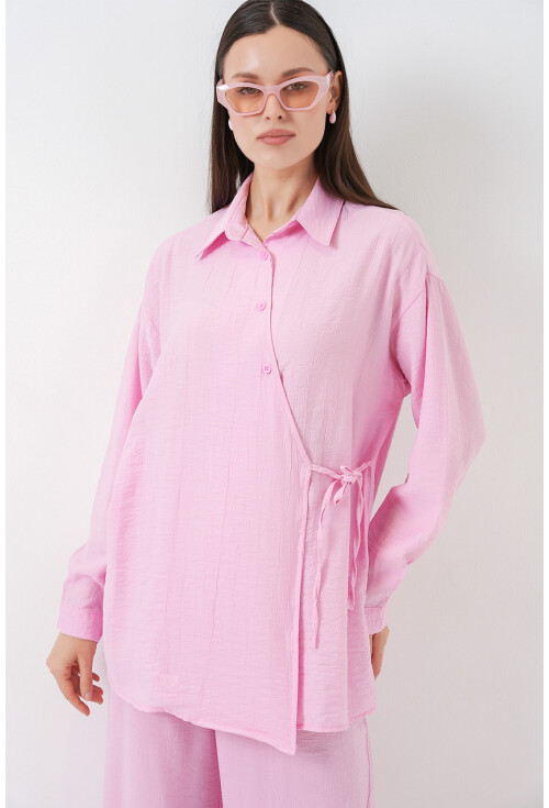 Kadın Bağcıklı Tunik Pantolon İkili Takım 6752