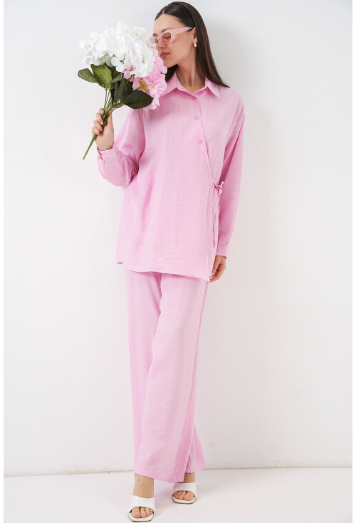 Kadın Bağcıklı Tunik Pantolon İkili Takım 6752