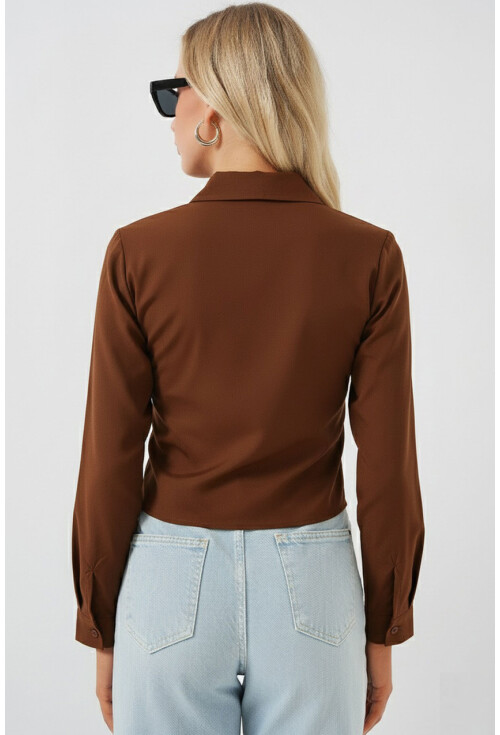 Kadın Bağlamalı Uzun Kol Gömlek 20325
