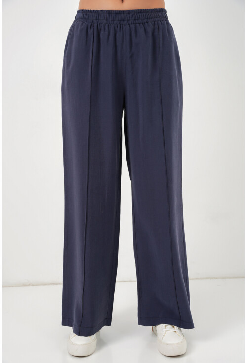 Kadın Beli Lastikli Bol Paça Pantolon 30087