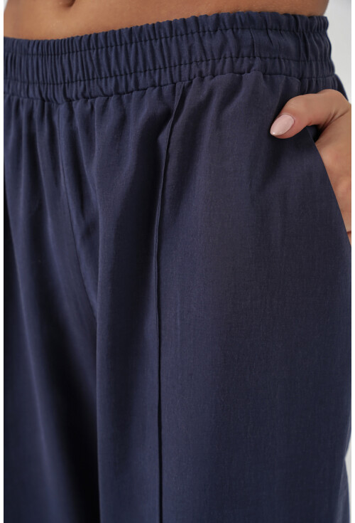 Kadın Beli Lastikli Bol Paça Pantolon 30087