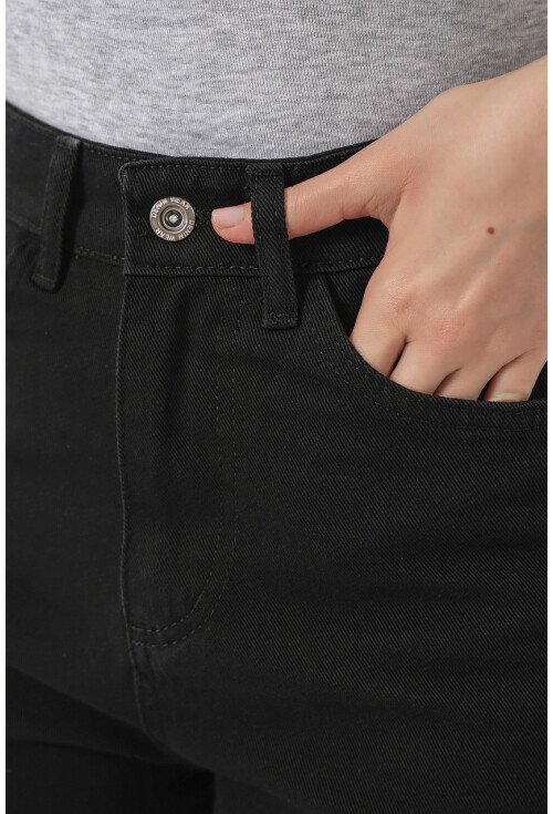 Kadın Bol Paça Yüksek Bel Palazzo Kot Pantolon 6656