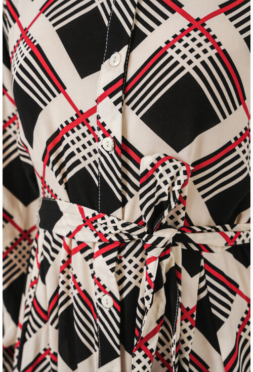 Kadın Boydan Düğmeli Uzun Tesettür Elbise 2588