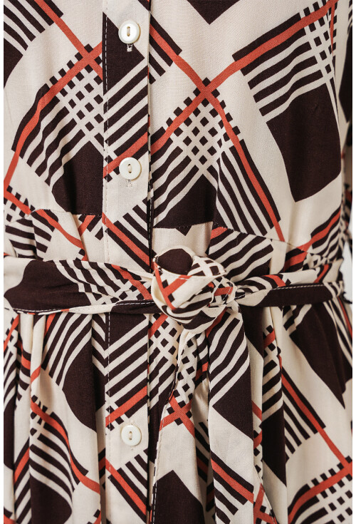 Kadın Boydan Düğmeli Uzun Tesettür Elbise 2588