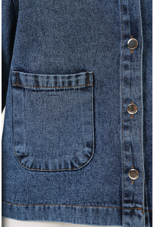 Kadın Çift Cepli Denim Ceket 0731