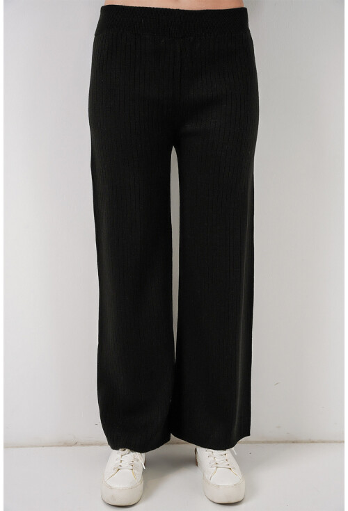 Kadın Çizgili Oversize Triko İkili Takım 15959