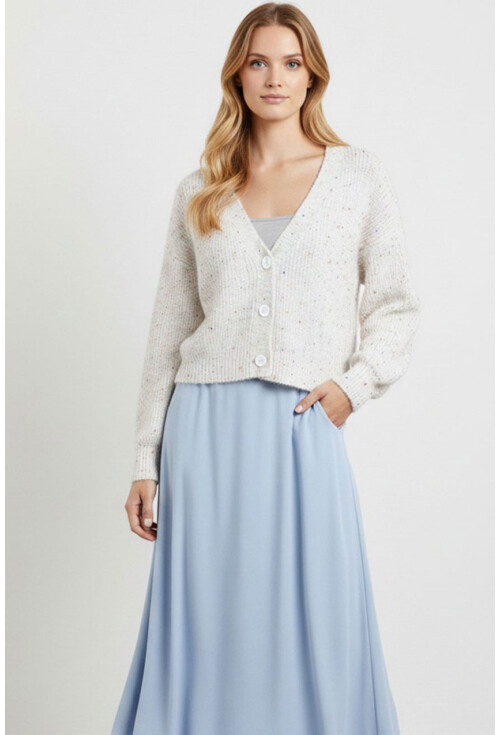 Kadın Crop Triko Hırka 15955