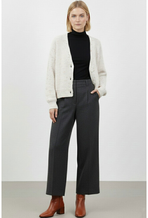 Kadın Crop Triko Hırka 15955