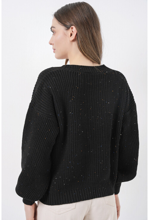 Kadın Crop Triko Hırka 15955