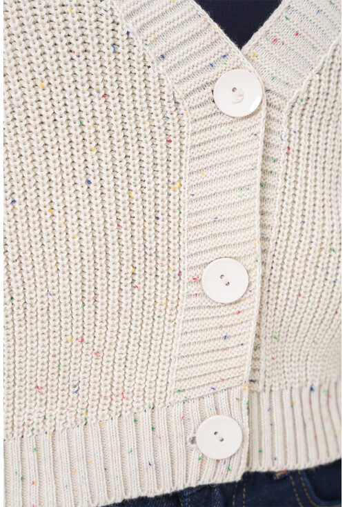 Kadın Crop Triko Hırka 15955