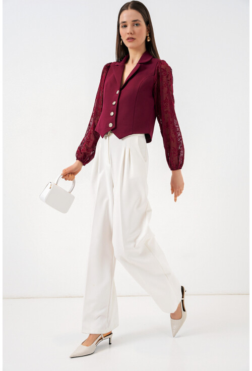 Kadın Desenli Kısa Ceket 0751