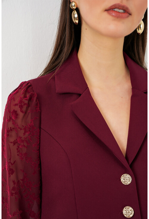 Kadın Desenli Kısa Ceket 0751