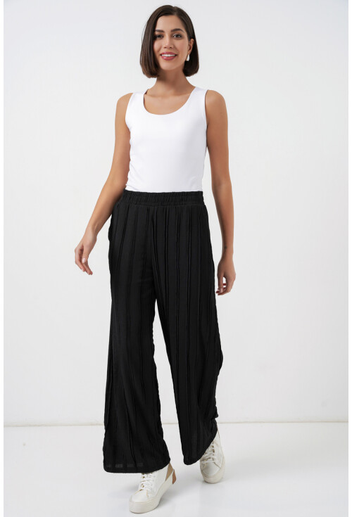 Kadın Dokulu Esnek Örme Pantolon 30077