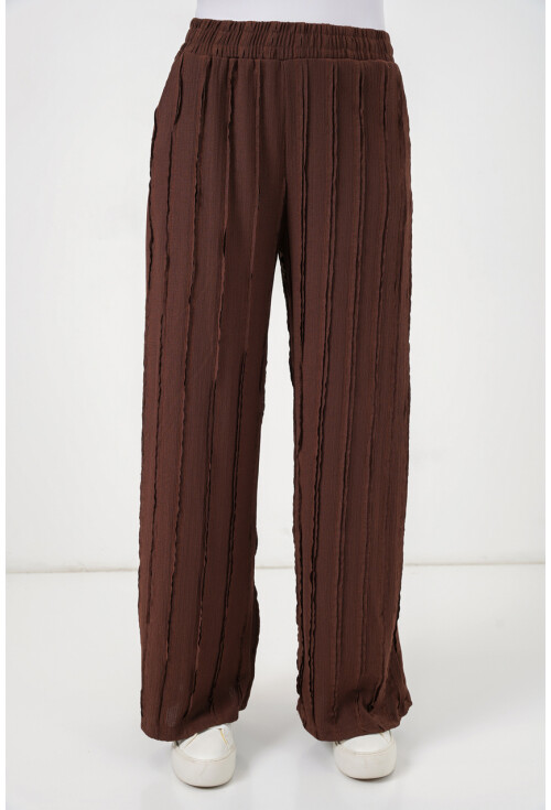 Kadın Dokulu Esnek Örme Pantolon 30077