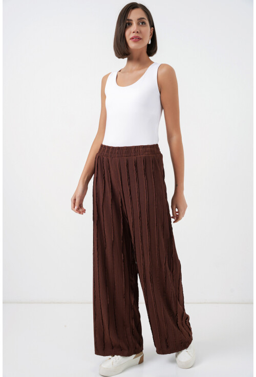 Kadın Dokulu Esnek Örme Pantolon 30077