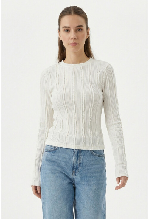 Kadın Dokulu Örme Bluz 980